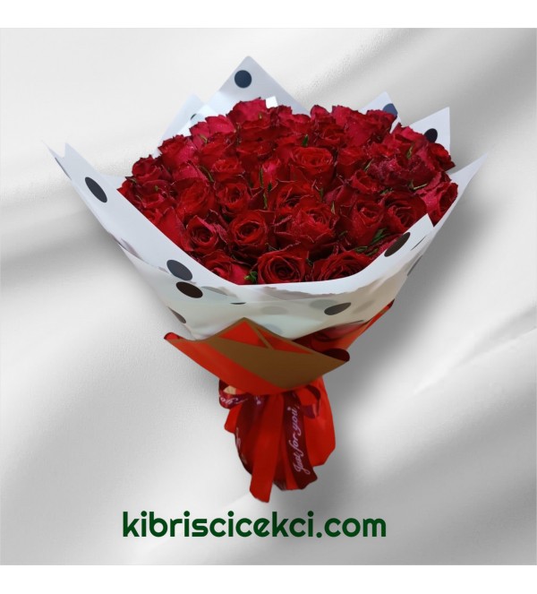 45 Kırmızı Gül Buketi